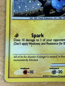 Shinx DP15 Swirl Holo Black Star Promo Inverted Back Error Pokemon TCG Card - Image 5
