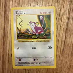 Rattata Shadowless 61/102 - Base Set - Common Pokemon Card - LP/NM - Image 1