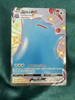 Pokemon TCG Ditto VMAX Holo Shiny Ultra Rare Card SV119/SV122 Shining Fates - Image 2