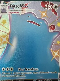 Pokemon TCG Ditto VMAX Holo Shiny Ultra Rare Card SV119/SV122 Shining Fates - Image 4