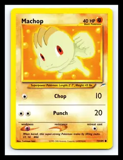 💥 Machop # 73/105 Neo Destiny Pokemon Vintage Card 2002 - Image 1