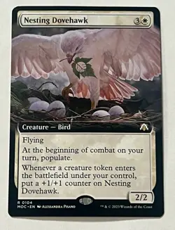 1x Nesting Dovehawk Extended Art - Commander: March of the Machine - NM - MTG - Image 1