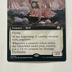 1x Nesting Dovehawk Extended Art - Commander: March of the Machine - NM - MTG - Image 3