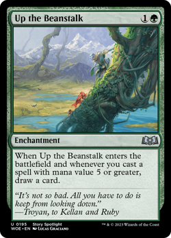 Up the Beanstalk (REGULAR) x1 - MTG Wilds of Eldraine WOE #195 - Image 1