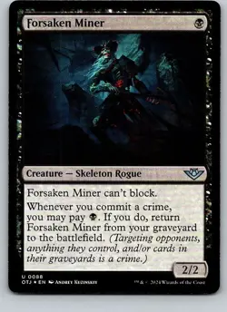 Forsaken Miner | Outlaws of Thunder Junction OTJ 88 | FOIL | NM | MTG - Image 1