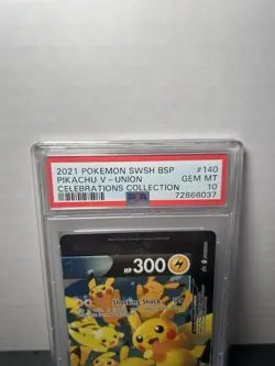 2021 POKEMON SWSH CELEBRATIONS COLLECTION PROMO #140 PIKACHU V-UNION PSA 10 - Image 2