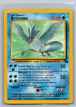 Pokemon TCG: Fossil - Articuno (17/62) Non-Holo Rare Vintage HP - Image 1