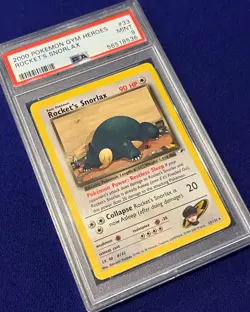 PSA 9 Rocket's Snorlax #33 Gym Heroes 2000 Pokemon MINT - Image 2