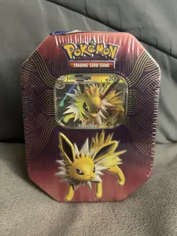 Pokemon TCG: Elemental Power Tin Jolteon GX + 4 Packs (Sun and Moon 2019) SEALED - Image 1
