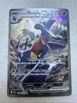 Pokemon Cynthia’s Garchomp ex 232/182 Destined Rivals Special illustration Rare - Image 1