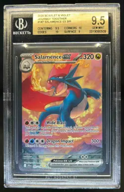 2025 Pokemon Journey Together Salamence ex #187/159 BGS 9.5 - Image 1
