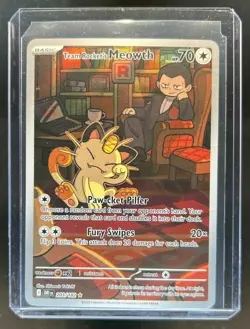 2025 Pokemon Destined Rivals Team Rocket's Meowth #203/182 - Image 1