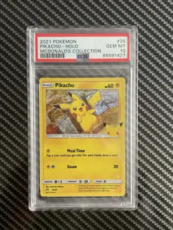 PSA 10 Pikachu Holo - 25/25 McDonald's 2021 Collection Promo - Pokemon TCG - Image 1