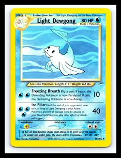 💥 LIGHT DEWGONG | Pokemon TCG 2002 | (Neo Destiny Set) Non Holo Vintage #45/105 - Image 1