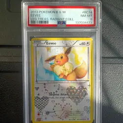 PSA 8 2013 Pokemon Legendary Treasures Eevee Radiant Collection RC14/RC25 - Image 1