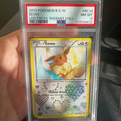 PSA 8 2013 Pokemon Legendary Treasures Eevee Radiant Collection RC14/RC25 - Image 2