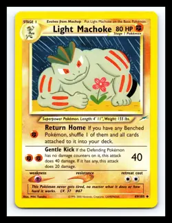💥 LIGHT MACHOKE | Pokemon TCG 2002 | (Neo Destiny Set) Non Holo Vintage #49/105 - Image 1