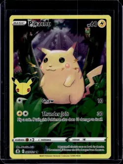 2021 Pokemon SWSH Celebrations Pikachu Holo #005/025 - Image 1