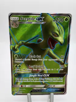 Sceptile GX 196/214 Full Art Ultra Rare NM SM: Lost Thunder Pokemon TCG - Image 1