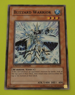 Yu-Gi-Oh Blizzard Warrior Limited Edition Super Rare HA01-EN002 High grade - Image 1