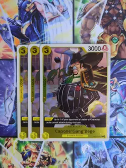 One Piece x3 Capone Bege OP04 - 100 SR PRB-01 Full Art NM English - Image 1