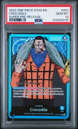 Crocodile - ST03-001 - PSA 10 - Super Pre-Release - English - One Piece - 519 - Image 1