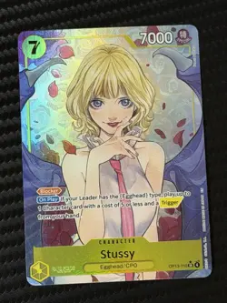 One Piece TCG Stussy (Alternate Art) OP13-110 Carrrying On His Will Holo NM/M 2 - Image 1