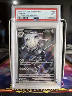 PSA 9 STEELIX ILLUSTRATION RARE 150/132 MEGA EVOLUTIONS POKEMON CARD - Image 1