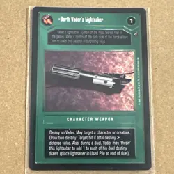 Darth Vader's Lightsaber FOIL - DS2, Star Wars CCG Customizeable Card Game SWCCG - Image 1