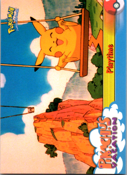 PLAYTIME #57 - PIKACHUS VACATION- Topps BLACK LOGO - POKEMON CARD - NM - Image 1