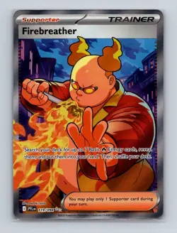 Firebreather 119 2025 Pokemon Phantasmal Flames Full Art Ultra Rare Card NM+ (b) - Image 1