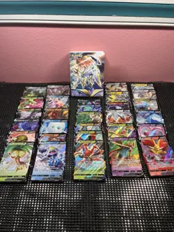 Pokemon Lot 30 V Cards Sword And Shield Era Mini Binder Included - Image 1