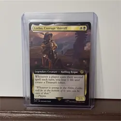 Magic the Gathering Lotho Corrupt Shirriff #370 Extended Art Rare Halfling Rogue - Image 1