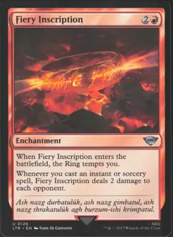 Fiery Inscription 126 Magic: the gathering Lord of The RIngs - Image 1