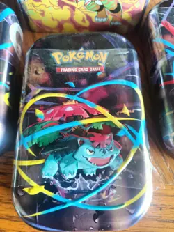 3 Pokemon TCG Mega Heroes Mini Tins &1 Stacking Tin Lot Sealed - Image 4
