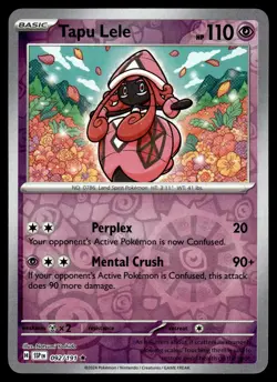 TAPU LELE 092/191 Rare Surging Sparks Pokemon Reverse Holo NM - Image 1
