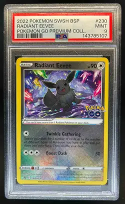 2022 Pokemon SWSH Black Star Promos Radiant Eevee #SWSH230 PSA 9 - Image 1