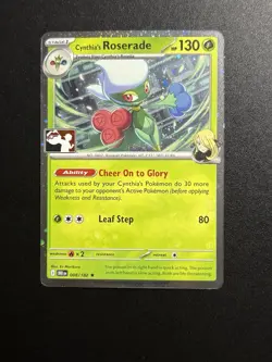 Cynthia’s Roserade Prize Play Stamped Pokemon Cosmos Holo Promo With A Swirl Nm+ - Image 1
