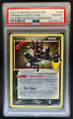 2021 Pokemon SWSH Black Star Promos Greninja #SWSH144 PSA 8 - Image 1