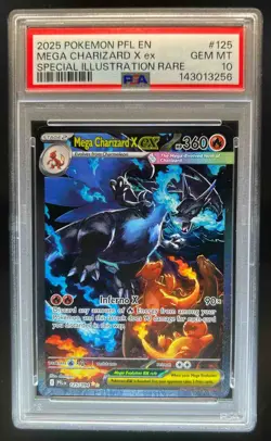 2025 Pokemon Mega Charizard X ex Special Illustration Rare #125/094 PSA 10 - Image 1