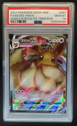 2019-2023 Pokemon SWSH Black Star Promos Eevee VM #SWSH087 PSA 10 - Image 1