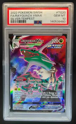 2022 Pokemon SWSH Rayquaza VMAX Trainer Gallery Holo #TG20/TG30 PSA 10 - Image 1