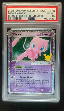 2021 Pokemon SWSH Celebrations Mew ex Classic Collection #88/92 PSA 10 - Image 1