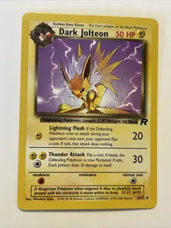 Dark Jolteon 38/82 TCG Pokemon Team Rocket NM - Image 1