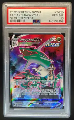 2022 Pokemon SWSH Rayquaza VMAX Trainer Gallery Holo #TG20/TG30 PSA 10 - Image 1