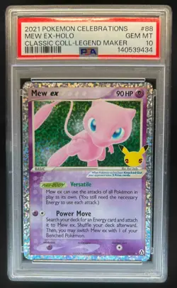 2021 Pokemon SWSH Celebrations Mew ex Classic Collection #88/92 PSA 10 - Image 1