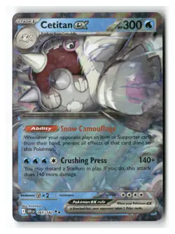 Cetitan ex 065/182 Double Rare Destined Rivals Pokemon Near Mint - Image 1