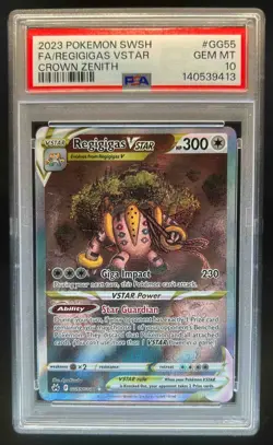 2023 Pokemon SWSH Crown Zenith Regigigas VST Galarian Gallery #GG55/GG70 PSA 10 - Image 1