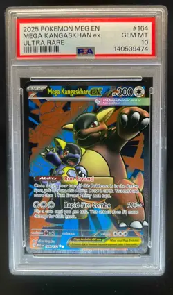 2025 Pokemon Mega Evolution Kangaskhan ex Ultra Rare #164/132 PSA 10 - Image 1