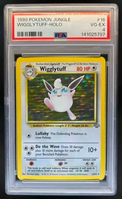 1999 Pokemon Jungle Wigglytuff #16/64 PSA 4 - Image 1